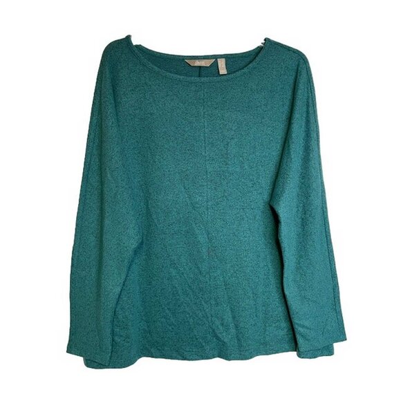 Denim & Co. Comfort Zone Plush Knit Boat Neck Dolman Sleeve Top 1X (9191) - Picture 4 of 7